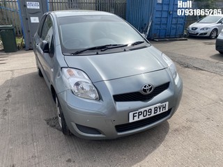 Location: Hull - 2009 TOYOTA YARIS TR VVT-I 3 Door Hatchback REG: FP09BYH, Keys: No, MOT Expiry date: 28/02/2025, 1329 Petrol, 6 Speed Manual Petrol, Former Keepers: 4
