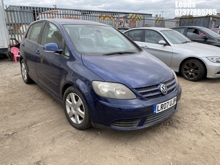 Location: Leeds - 2007 VOLKSWAGEN GOLF PLUS SE TDI 105 S-A 5 Door Hatchback REG: LR07UJP, Keys: No, MOT Expiry date: 14-01-2022, 1896 Diesel, 6 Speed Semi Auto Diesel, Former Keepers: 5