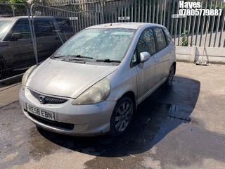 Location:  Hayes - 2008 HONDA JAZZ SE 5 Door Hatchback REG: RE58EBN, Keys: No, MOT Expiry date: 17/11/2024, 1339 Petrol, 5 Speed Manual Petrol, Former Keepers: 8
