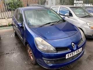 Location:  Hayes - 2007 RENAULT CLIO DYNAMIQUE TURBO 100 5 Door Hatchback REG: SY57XXJ, Keys: No, MOT Expiry date: 23/12/2024, 1149 Petrol, 5 Speed Manual Petrol, Former Keepers: 7