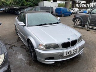 Location:  Hayes - 2002 BMW 325 CI SPORT AUTO Convertible REG: SW51OCB, Keys: No, MOT Expiry date: 17/03/2025, 2494 Petrol, 5 Speed Auto Petrol, Former Keepers: 6