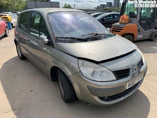Location: North Woolwich - 2007 RENAULT SCENIC PRI VVT A MPV REG: AU07VTO, Keys: No, MOT Expiry date: 28/03/2025, 1598 Petrol, 4 Speed Auto Petrol, Former Keepers: 8