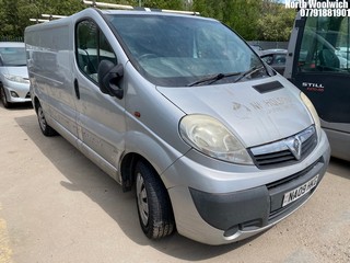 Location: North Woolwich - 2009 VAUXHALL VIVARO 2900 SPORTIVE Panel Van REG: NA09HKG, Keys: No, MOT Expiry date: 05/12/2025, 1995 Diesel, 6 Speed Manual Diesel, Former Keepers: 4