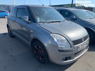 Location: Belvedere - 2007 SUZUKI SWIFT VVTS GLX 3 Door Hatchback REG: LC57VME, Keys: No, MOT Expiry date: 30/01/2026, 1490 Petrol, 5 Speed Manual Petrol, Former Keepers: 6