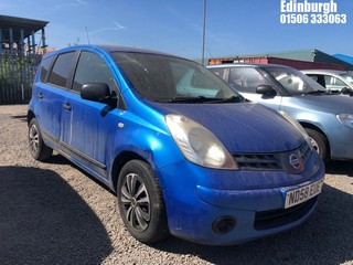Location: Edinburgh - 2008 NISSAN NOTE VISIA PLUS DCI MPV REG: ND58EUE, Keys: No, MOT Expiry date: 31/10/2025, 1461 Diesel, 5 Speed Manual Diesel, Former Keepers: 6