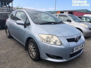 Location: Edinburgh - 2007 TOYOTA AURIS T3 D-4D 3 Door Hatchback REG: GV57OJM, Keys: No, MOT Expiry date: 07/08/2025, 1998 Diesel, 6 Speed Manual Diesel, Former Keepers: 8