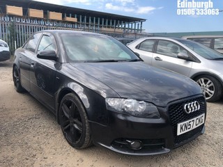 Location: Edinburgh - 2007 AUDI A4 SE S LINE 4 Door Saloon REG: KN57CKG, Keys: No, MOT Expiry date: 25/07/2025, 1984 Petrol, 6 Speed Manual Petrol, Former Keepers: 5