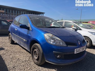 Location: Edinburgh - 2007 RENAULT CLIO DYNAMIQUE 3 Door Hatchback REG: SA57DKF, Keys: No, MOT Expiry date: 25/02/2025, 1390 Petrol, 5 Speed Manual Petrol, Former Keepers: 7