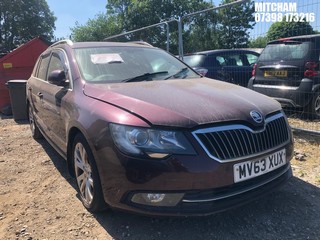 NOTE: ATF Registered Buyers ONLY - Location: Mitcham - 2013 SKODA SUPERB SE TDI CR S-A Estate REG: MV63XUX, Keys: No, 1968 Diesel, 6 Speed Semi Auto Diesel, Former Keepers: 4