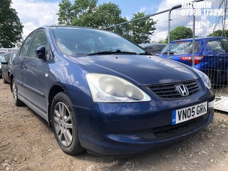 Location: Mitcham - 2005 HONDA CIVIC SE 5 Door Hatchback REG: VN05GRK, Keys: No, MOT Expiry date: 29/12/2024, 1590 Petrol, 5 Speed Manual Petrol, Former Keepers: 6