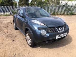 Location: Peterborough - 2013 NISSAN JUKE ACENTA PREMIUM 5 Door Hatchback REG: FE13GJX, Keys: No, MOT Expiry date: 04/07/2025, 1598 Petrol, 5 Speed Manual Petrol, Former Keepers: 5