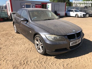 Location: Peterborough - 2008 BMW 320D EDITION SE AUTO 4 Door Saloon REG: AX08HTV, Keys: No, MOT Expiry date: 07/01/2025, 1995 Diesel, 6 Speed Auto Diesel, Former Keepers: 6