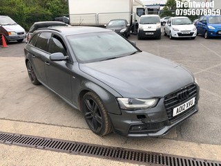 Location: Brentwood - 2012 AUDI  A4 S LINE BLACK EDITION T ESTATE REG: AO12XVU, 1968cc DIESEL, 6 SPEED MANUAL DIESEL, Former Keepers: 5, Keys: Yes, MOT Expiry date: 24/10/2025