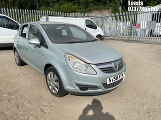 Location: Leeds - 2008 VAUXHALL CORSA CLUB A/C 5 Door Hatchback REG: NV58AYM, Keys: No, MOT Expiry date: 25-10-2025, 1229 Petrol, 5 Speed Manual Petrol, Former Keepers: 4