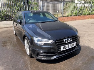 Location:  Hayes - 2014 AUDI A3 S LINE TFSI 5 Door Hatchback REG: WG14PKX, Keys: No, MOT Expiry date: 03/12/2024, 1798 Petrol, 6 Speed Manual Petrol, Former Keepers: 3