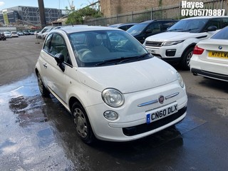 Location:  Hayes - 2010 FIAT 500 POP 3 Door Hatchback REG: CN60DLX, Keys: No, MOT Expiry date: 30/10/2025, 1242 Petrol, 5 Speed Manual Petrol, Former Keepers: 3