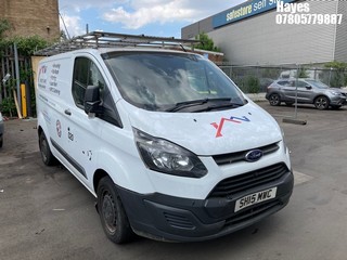 Location:  Hayes - 2015 FORD TRANSIT CUSTOM 290 ECO-TE Panel Van REG: SH15MWC, Keys: No, MOT Expiry date: 14/10/2025, 2198 Diesel, 6 Speed Manual Diesel, Former Keepers: 3