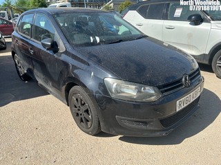 Location: North Woolwich - 2010 VOLKSWAGEN POLO S 60 5 Door Hatchback REG: RV60KBF, Keys: No, MOT Expiry date: 10/03/2025, 1198 Petrol, 5 Speed Manual Petrol, Former Keepers: 6