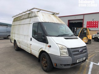 Location: Edinburgh - 2013 FORD TRANSIT 125 T350 RWD Panel Van REG: RO13BUJ, Keys: No, MOT Expiry date: 28/11/2023, 2198 Diesel, 6 Speed Manual Diesel, Former Keepers: 6