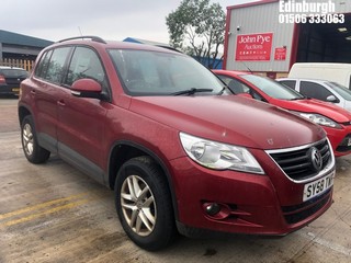 Location: Edinburgh - 2008 VOLKSWAGEN TIGUAN S TDI 140 Estate REG: SY58TWF, Keys: No, MOT Expiry date: 11/07/2024, 1968 Diesel, 6 Speed Manual Diesel, Former Keepers: 7