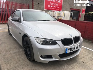 Location: Edinburgh - 2008 BMW 320D M SPORT Coupe REG: YD08WKJ, Keys: No, MOT Expiry date: 28/11/2024, 1995 Diesel, 6 Speed Manual Diesel, Former Keepers: 8