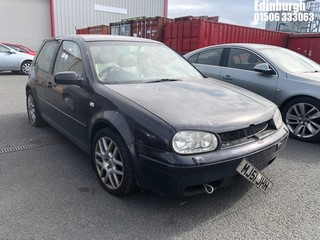 Location: Edinburgh - 2001 VOLKSWAGEN GOLF GTI TURBO 3 Door Hatchback REG: MJ51JHH, Keys: No, MOT Expiry date: 19/10/2024, 1781 Petrol, 5 Speed Manual Petrol, Former Keepers: 9