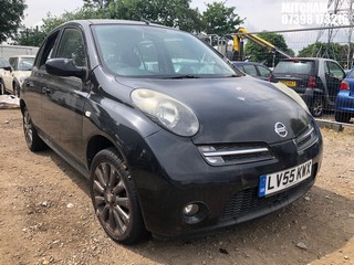 Location: Mitcham - 2005 NISSAN MICRA SPORT+ 5 Door Hatchback REG: LV55KWX, Keys: No, MOT Expiry date: 20/03/2025, 1240 Petrol, 5 Speed Manual Petrol, Former Keepers: 9