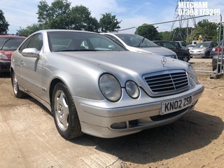 Location: Mitcham - 2002 MERCEDES CLK 230 ELEGANCE KOMP AUT Coupe REG: KN02ZSD, Keys: No, MOT Expiry date: 18/09/2025, 2295 Petrol, 5 Speed Auto Petrol, Former Keepers: 4