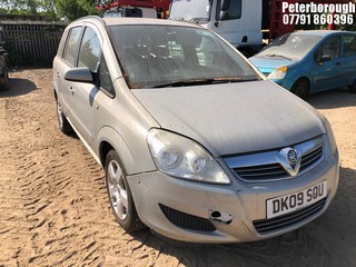 Location: Peterborough - 2009 VAUXHALL ZAFIRA EXCLUSIV MPV REG: DK09SOU, Keys: No, MOT Expiry date: 10/11/2025, 1598 Petrol, 5 Speed Manual Petrol, Former Keepers: 4
