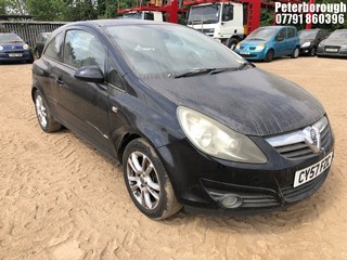 Location: Peterborough - 2007 VAUXHALL CORSA SXI CDTI 3 Door Hatchback REG: CY57FZC, Keys: No, MOT Expiry date: 29/06/2024, 1248 Diesel, 6 Speed Manual Diesel, Former Keepers: 9