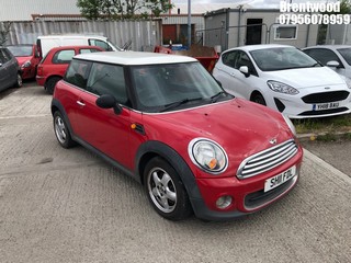 Location: Brentwood - 2011 MINI ONE 3 Door Hatchback REG: SH11FDL, Keys: No, MOT Expiry date: 12/06/2024, 1598 Petrol, 6 Speed Manual Petrol, Former Keepers: 4