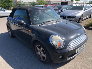 Location: Brentwood - 2010 MINI ONE AUTO Convertible REG: LR10ZWE, Keys: No, MOT Expiry date: 05/03/2025, 1598 Petrol, 6 Speed Auto Petrol, Former Keepers: 8