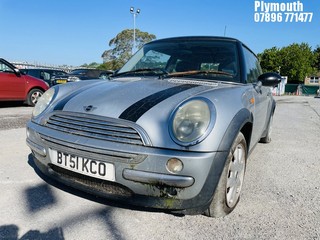Location: Plymouth - 2001 MINI MINI COOPER 3 Door Hatchback REG: BT51KCO, Keys: No, MOT Expiry date: 09/02/2022, 1598 Petrol, 5 Speed Manual Petrol, Former Keepers: 9