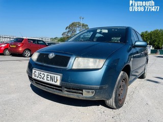 Location: Plymouth - 2002 SKODA FABIA COMFORT 16V 5 Door Hatchback REG: GJ52ENU, Keys: No, MOT Expiry date: 09/01/2025, 1390 Petrol, 5 Speed Manual Petrol, Former Keepers: 10