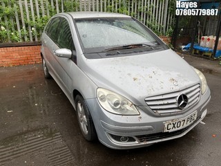 Location:  Hayes - 2007 MERCEDES B150 SE CVT MPV REG: CX07PBZ, Keys: No, MOT Expiry date: 06/02/2025, 1498 Petrol, Variable Speed Auto Petrol, Former Keepers: 13