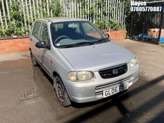 Location:  Hayes - 2006 SUZUKI ALTO GL 5 Door Hatchback REG: GL06FXU, Keys: No, MOT Expiry date: 23/08/2025, 1061 Petrol, 5 Speed Manual Petrol, Former Keepers: 4