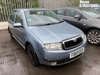 Location:  Hayes - 2003 SKODA FABIA COMFORT 1.2 HTP 64 5 Door Hatchback REG: FD03CUY, Keys: No, MOT Expiry date: 03/09/2025, 1198 Petrol, 5 Speed Manual Petrol, Former Keepers: 6