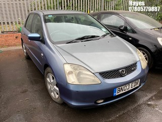 Location:  Hayes - 2003 HONDA CIVIC TYPE-S 5 Door Hatchback REG: BN03EDR, Keys: No, MOT Expiry date: 24/05/2025, 1998 Petrol, 5 Speed Manual Petrol, Former Keepers: 3