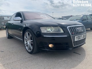 Location: Belvedere - 2007  AUDI  S8 V10 QUATTRO A  4 Door Saloon REG: YD07JUU, 5204cc Petrol , 6 Speed Auto Petrol, Former Keepers: 6, Keys: Yes, MOT Expiry date: 27/05/2025
