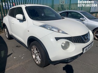 Location: Belvedere - 2011 NISSAN JUKE ACENTA SPORT 5 Door Hatchback REG: NJ11KPO, Keys: No, MOT Expiry date: 20/10/2025, 1598 Petrol, 5 Speed Manual Petrol, Former Keepers: 6