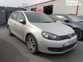 Location: Edinburgh - 2010 VOLKSWAGEN GOLF SE TDI 5 Door Hatchback REG: ST10KUS, Keys: No, MOT Expiry date: 21/02/2024, 1598 Diesel, 5 Speed Manual Diesel, Former Keepers: 5