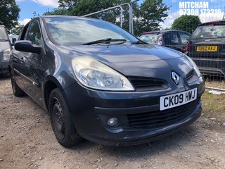 Location: Mitcham - 2009 RENAULT CLIO EXPRESSION 5 Door Hatchback REG: CK09HWJ, Keys: No, MOT Expiry date: 30/10/2025, 1149 Petrol, 5 Speed Manual Petrol, Former Keepers: 6