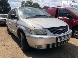 Location: Mitcham - 2003 CHRYSLER GRAND VOYAGER LIMITED AUT Estate REG: DU53YCG, Keys: No, MOT Expiry date: 25/01/2025, 3301 Petrol, 4 Speed Auto Petrol, Former Keepers: 2