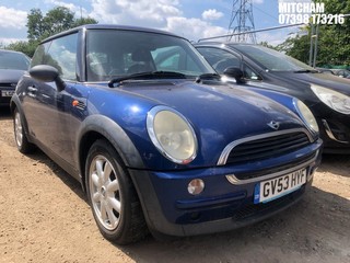 Location: Mitcham - 2003 MINI MINI ONE 3 Door Hatchback REG: GV53HYF, Keys: No, MOT Expiry date: 07/08/2025, 1598 Petrol, 5 Speed Manual Petrol, Former Keepers: 10