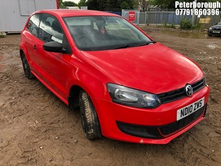 Location: Peterborough - 2010 VOLKSWAGEN POLO S 60 3 Door Hatchback REG: ND10ZWS, Keys: No, MOT Expiry date: 15/09/2025, 1198 Petrol, 5 Speed Manual Petrol, Former Keepers: 7