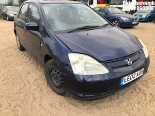 Location: Peterborough - 2002 HONDA CIVIC SE AUTO 5 Door Hatchback REG: LE02ADU, Keys: No, MOT Expiry date: 16/01/2025, 1396 Petrol, 4 Speed Auto Petrol, Former Keepers: 6