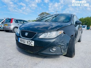 Location: Plymouth - 2011 SEAT IBIZA SE COPA 5 Door Hatchback REG: RK61VDC, Keys: No, MOT Expiry date: 30/01/2024, 01390 Petrol, 5 Speed Manual Petrol, Former Keepers: 3