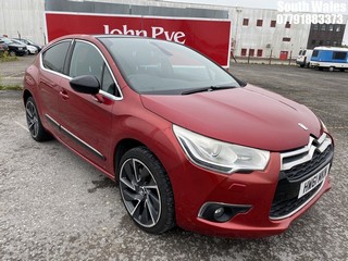 Location: South Wales - 2012 CITROEN DS4 DSPORT HDI 5 DOOR HATCHBACK REG: HW61MKN, 1997cc DIESEL, 6 SPEED MANUAL DIESEL, Former Keepers: 6, Keys: Yes, MOT Expiry date: 01/11/2025