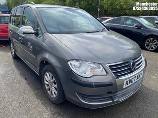 Location: Manchester - 2007 VOLKSWAGEN TOURAN S TDI 105 MPV REG: KW07XMY, 1896 Diesel, 6 Speed Manual Diesel, Former Keepers: 4, Keys: No, MOT Expiry date: 07/07/2025