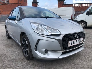 Location: Nottingham - 2017  DS  DS3 ELEGANCE PURETECH S/S 3 Door Hatchback 	 REG: VA17TXL, 1200cc Petrol , 5 Speed Manual Petrol, Former Keepers: 1, Keys: Yes, MOT Expiry date: 31/07/2025